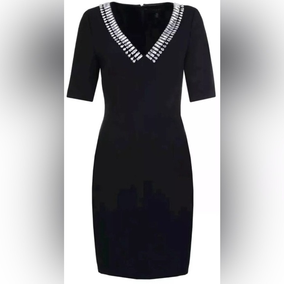 Ted Baker London Crystal Embellished Black Cocktail Dress-US 10/Uk 4-NWT $325 - Picture 2 of 8